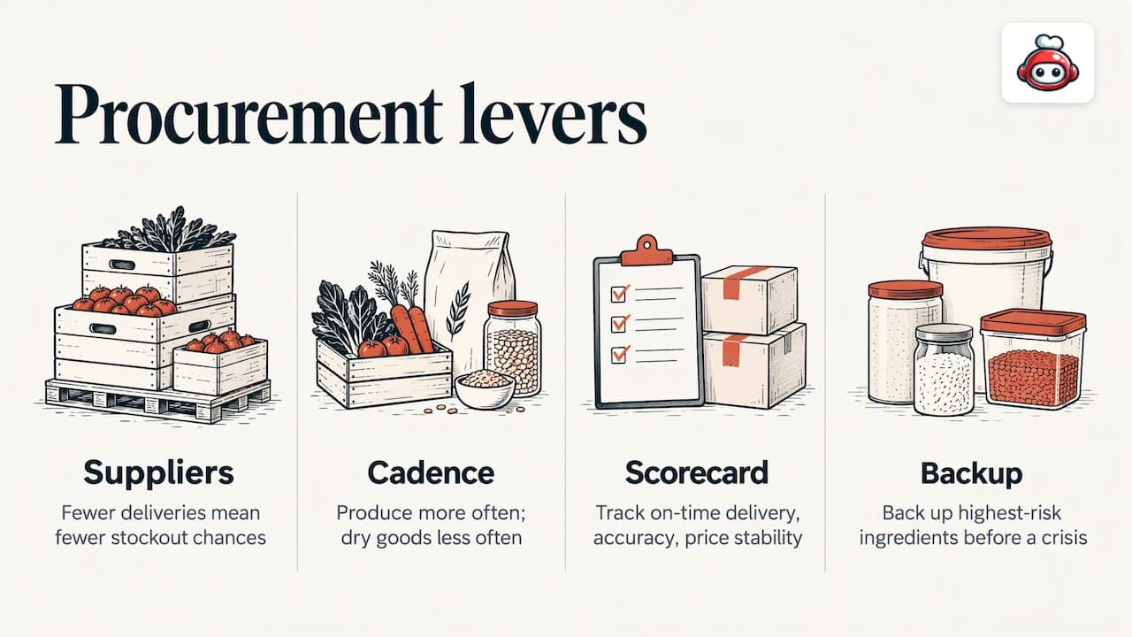 Supplier management and procurement optimisation — overview diagram